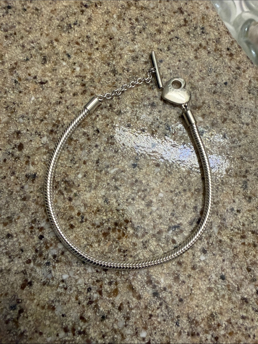 Pandora Silver Snake Chain Bracelet with Toggle Clasp